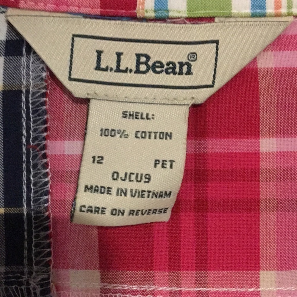 L.L.Bean Patchwork blazer size 12P Multicolor preppy blazer - Picture 4 of 7